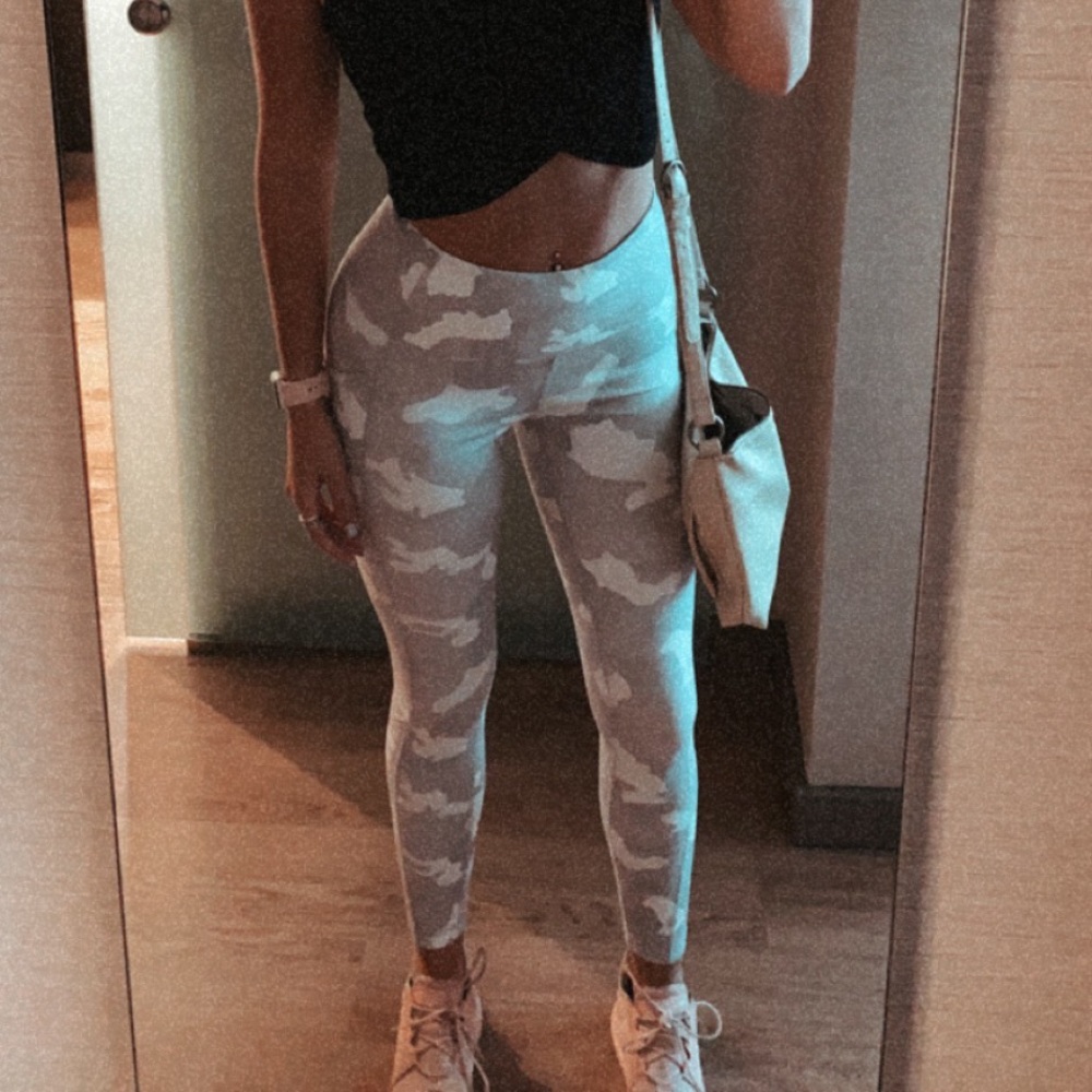 CAMO white and gray leggings. Size small. AS REVIVAL brand; bought in Nashville